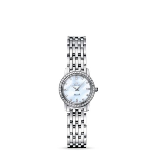 Omega De Ville Prestige Quartz 22 Stainless Steel / Diamond / MOP / Bracelet